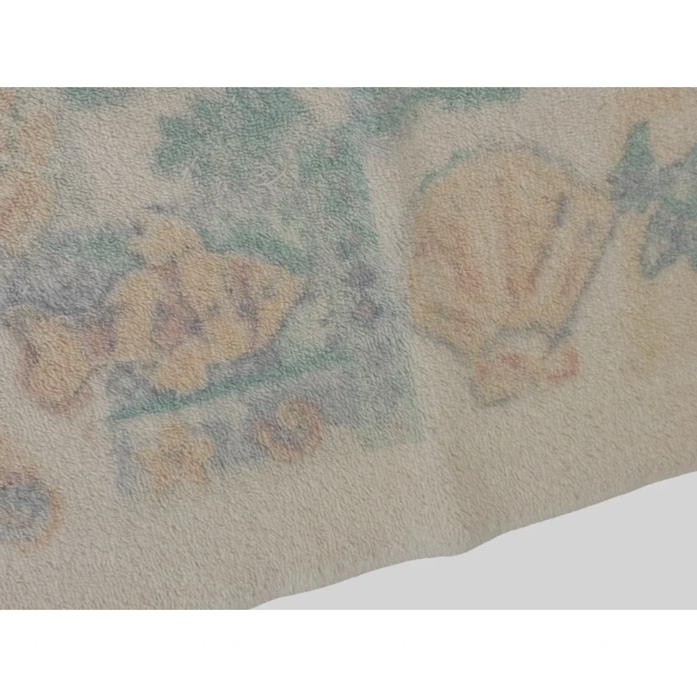 Pair Vintage JC Penney Cotton Towels Beach Theme Bath Decor Seashells Pool Ocean